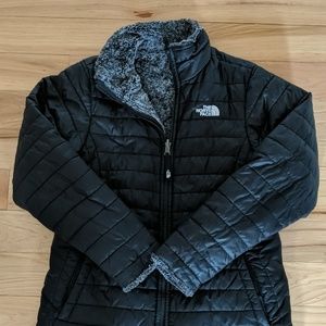 Girls XL North Face Mossbud reversible jacket